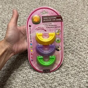 Drinkin' Duck Germ Blocking Beverage Can Cover 3 Pack BPA Free Reusable